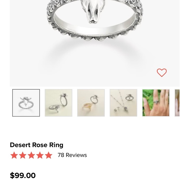 James Avery ring 4 1/2 Desert Rose Ring NEW in box - Picture 6 of 6